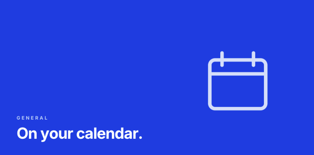 Blue Event Image Example with icon