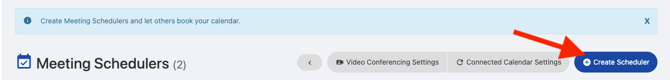 Create Scheduler button on the Manage My Schedulers screen