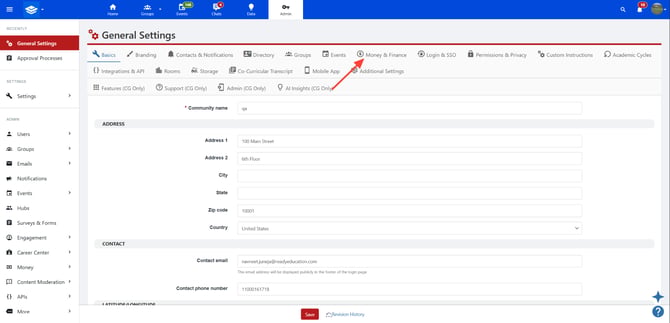 Money & Finance tab